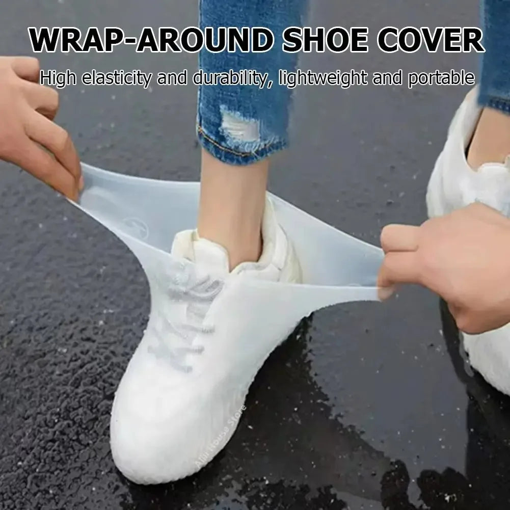Waterproof Rain Shoe Covers – Non-Slip Rubber Overshoes 1 Pair Rain Shoe Covers Oasis Select