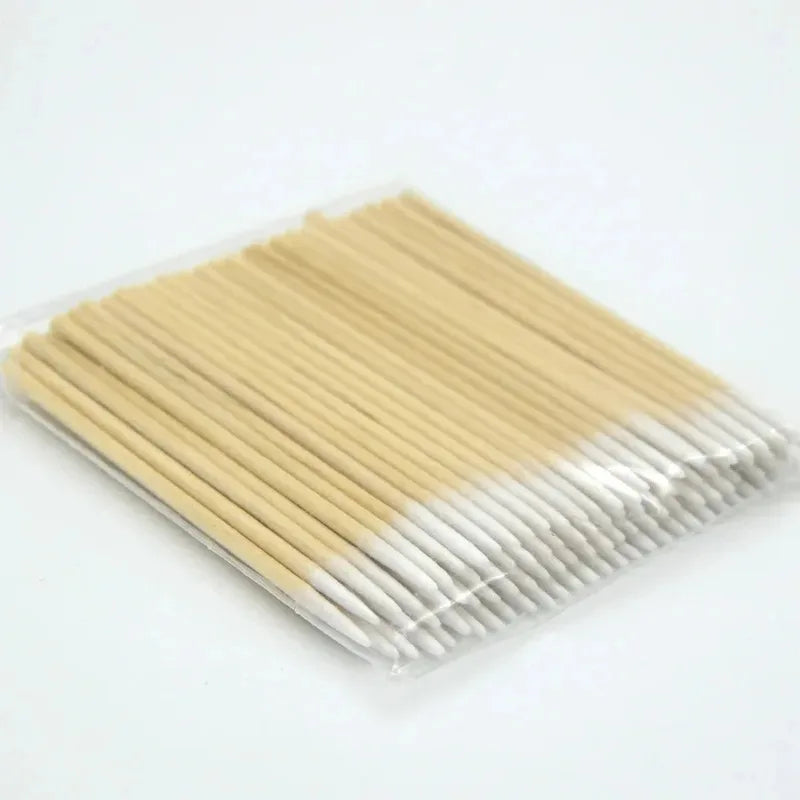 100/300/600pcs Disposable Nail Wood Cotton Swab Clean Sticks Lint-Free Wood Nail Cleaning Bud Wooden Tip Nail Polish Remover Oasis Select