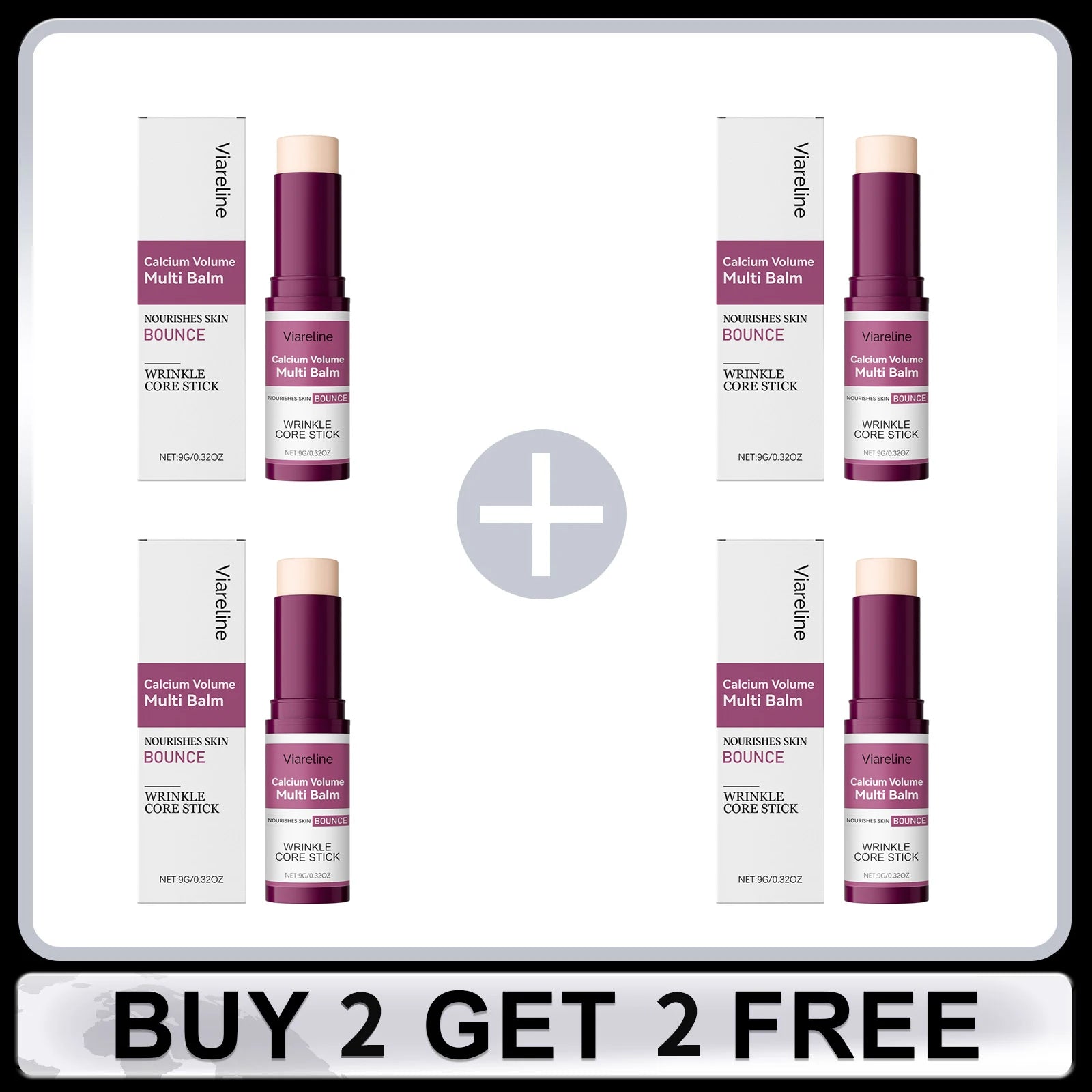 VIARELINE Calcium Volume Multi Balm Collagen Deep Moisturizing Face Skin Refresh Smoothing Brightening Firming Balm Stick Cream Oasis Select Buy 2 Get 2 Free