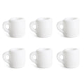 1:12 Scale Miniature Coffee Mugs Resin Dollhouse Kitchen Tableware Realistic White Cups DIY Craft Desk Ornament Set Oasis Select 6pcs