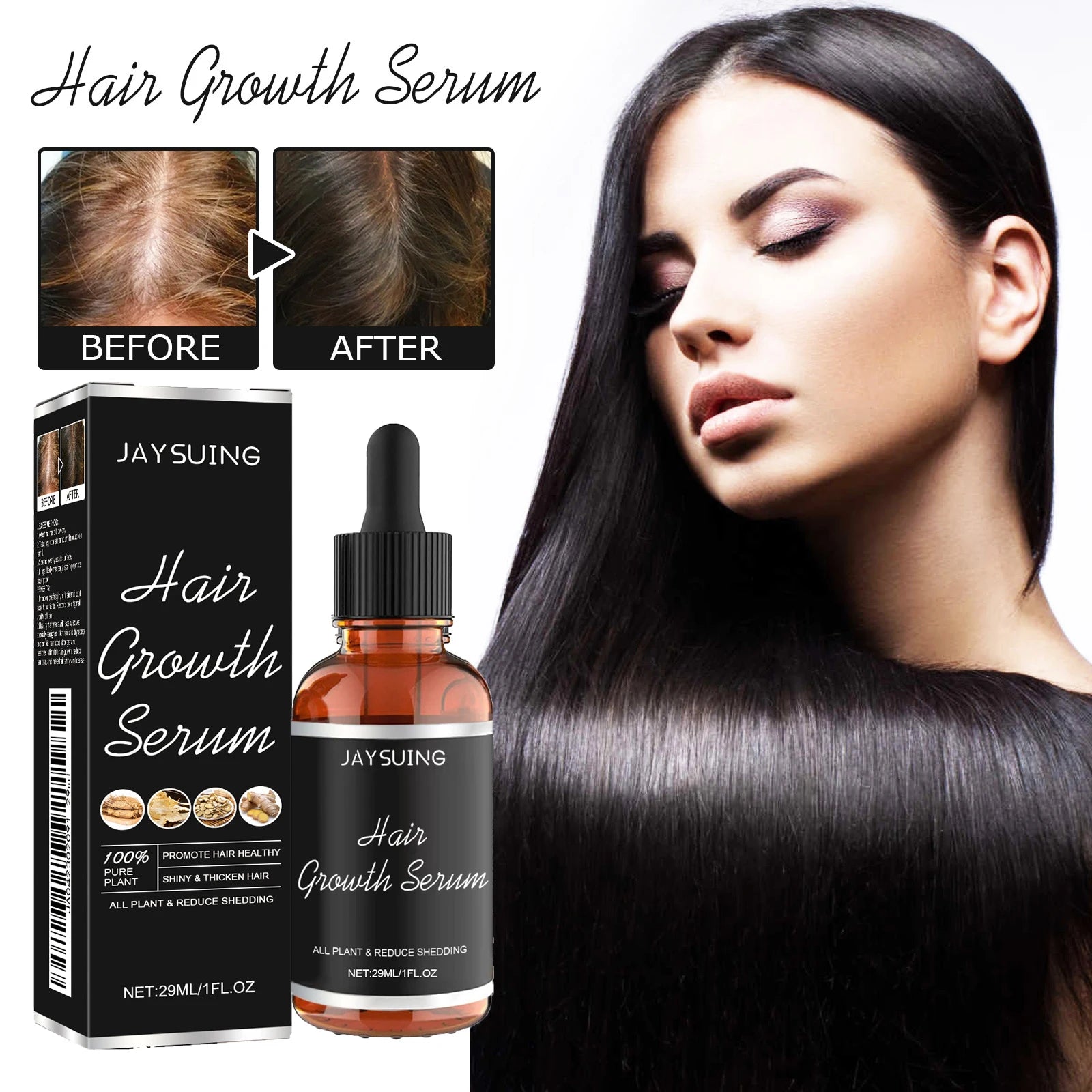 Jaysuing Hair Loss Reducing Essence – Nourishing Scalp Oil Hair Loss Serum Oasis Select