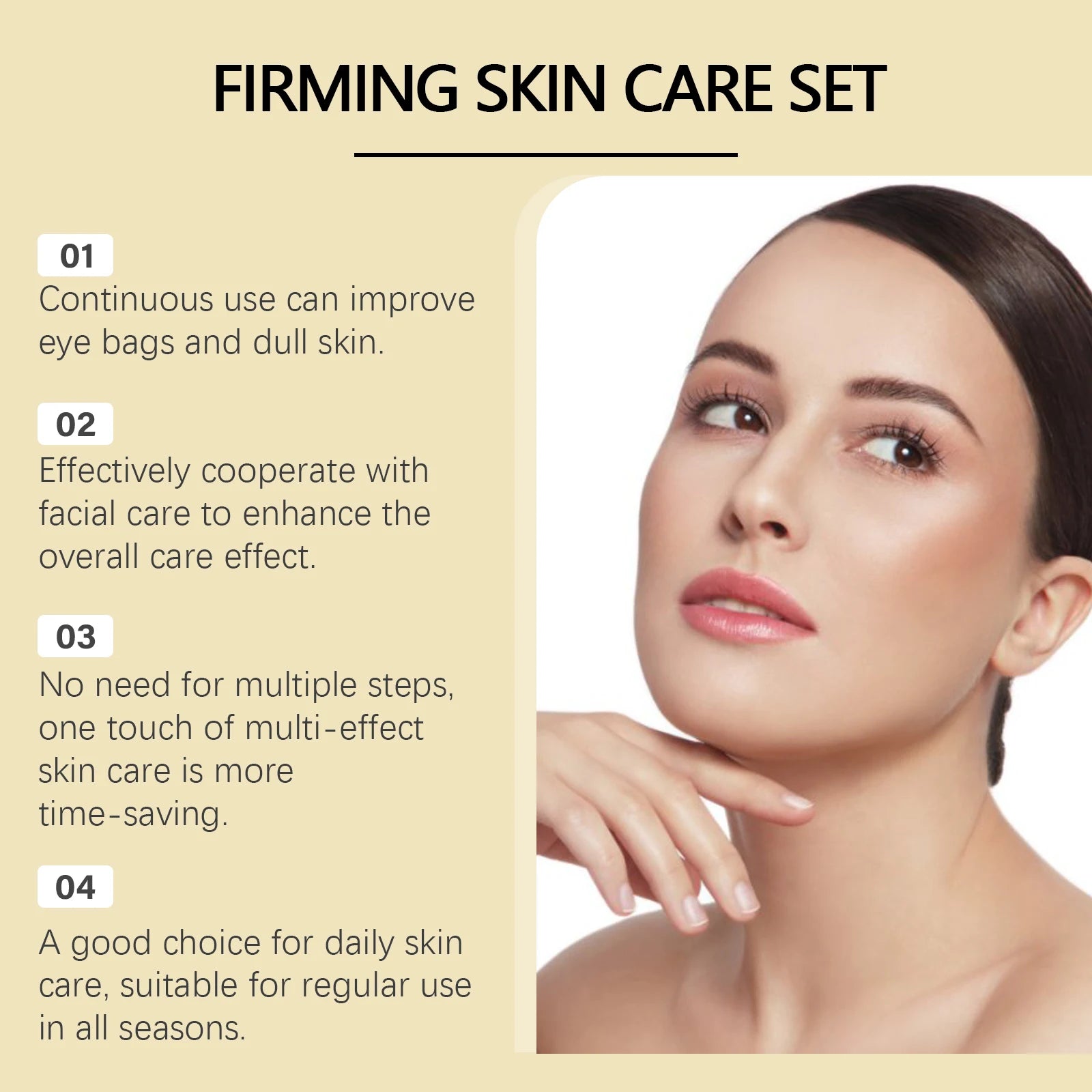 AH-8 Firming Neck Cream Moisturizer Anti Aging Smoothing Wrinkles Electric Massage Polypeptide Eye Cream Eye & Neck Skincare Set Oasis Select