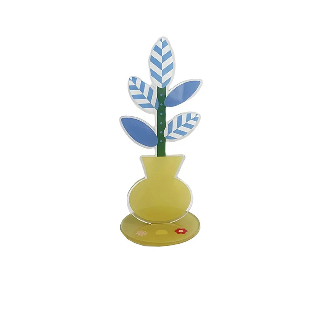 Cute Cartoon Acrylic Memo Clip Decoration Flower Shape Photo Display Stand Korean Style Multi-purpose Cartoon Note Holder Oasis Select Style 3