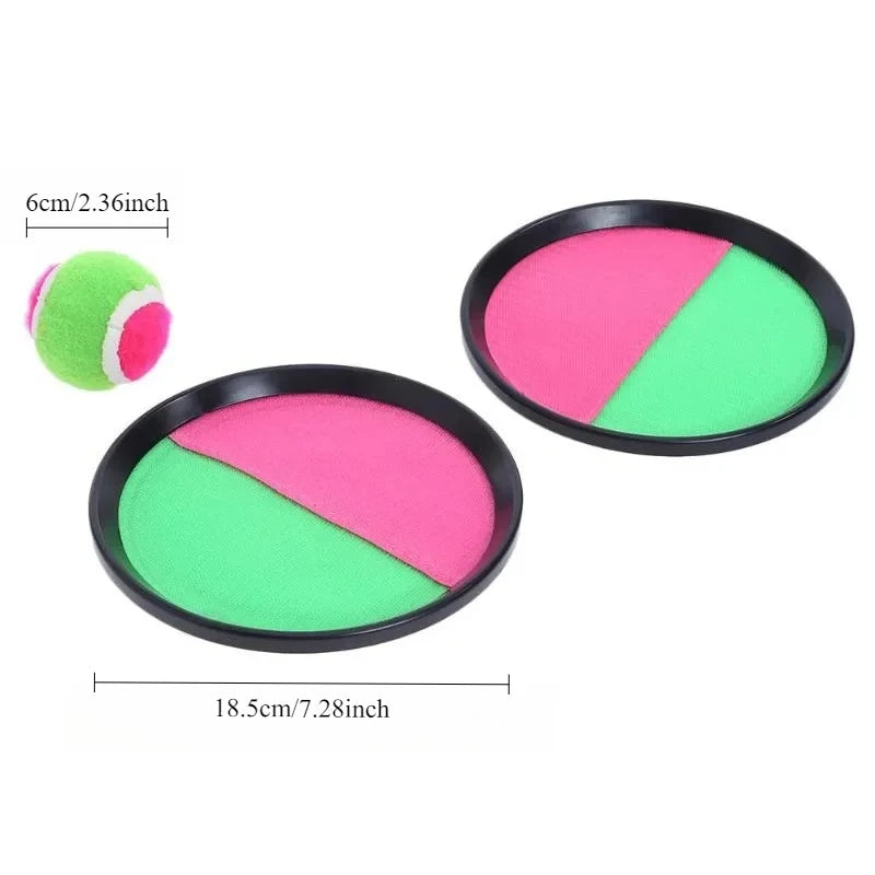 1Set Kids Sucker Sticky Ball Toy Outdoor Sports Catch Ball Game Set Throw And Catch Parent-Child Interactive Outdoor Toys Oasis Select