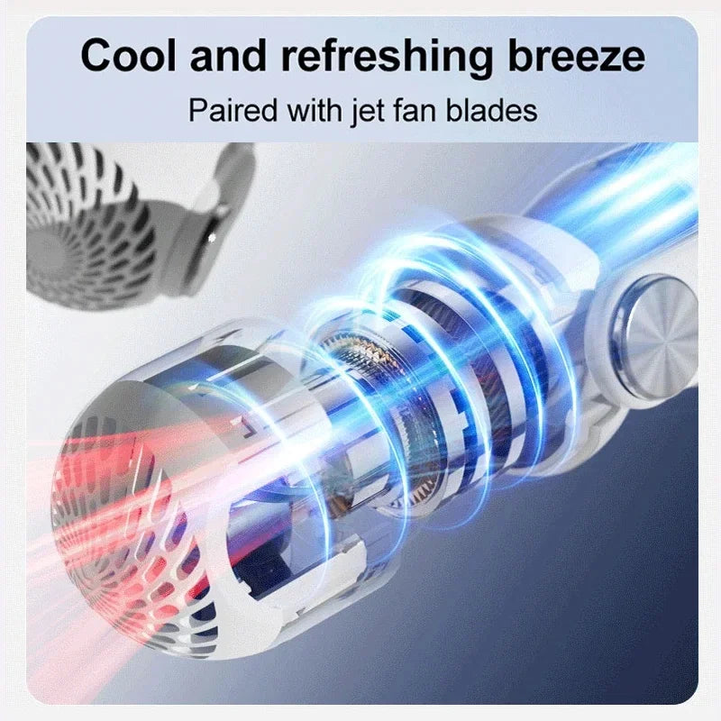 URGGU Bladeless Neck Fan USB Rechargeable Turbine Cooling