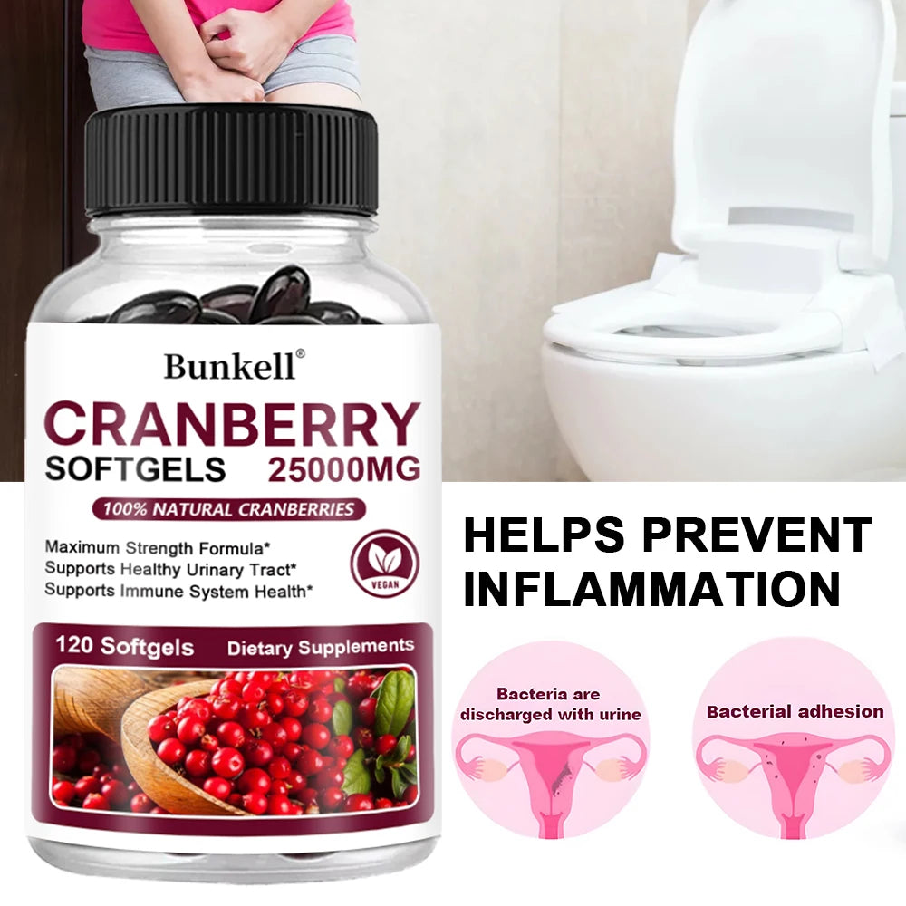 Cranberry Capsules 25,000mg + Vitamin C | Urinary Tract Health Herbal Health Supplement Oasis Select