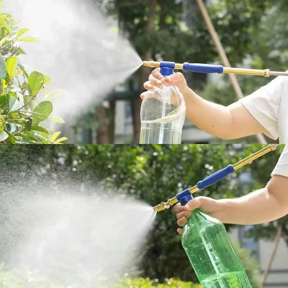 Portable Brass Atomizing Misting Nozzle Push-pull Single/double Head Water Nozzle High Pressure Universal Garden Sprayer Oasis Select