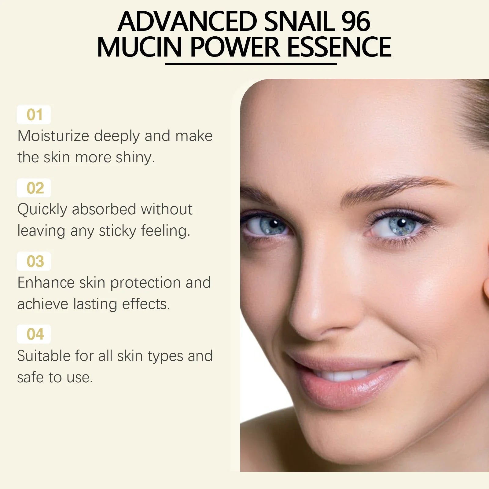 LAIKOU Snail 96 Mucin Power Essence | Hydrating Face Serum