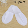 10/30/50 pairs of White Non Woven Disposable Slippers Travel Home Slippers Business Home Hotel Unisex Slippers Oasis Select 30 pairs ONE SIZE