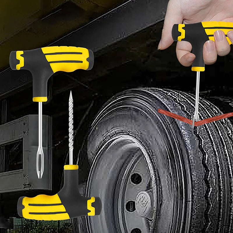 All-In-One Tire Repair Tool Kit for Cars and Bikes, Featuring Studding Tool, Tubeless Tyre Puncture Plug, and Rubber Strip Oasis Select Default Title
