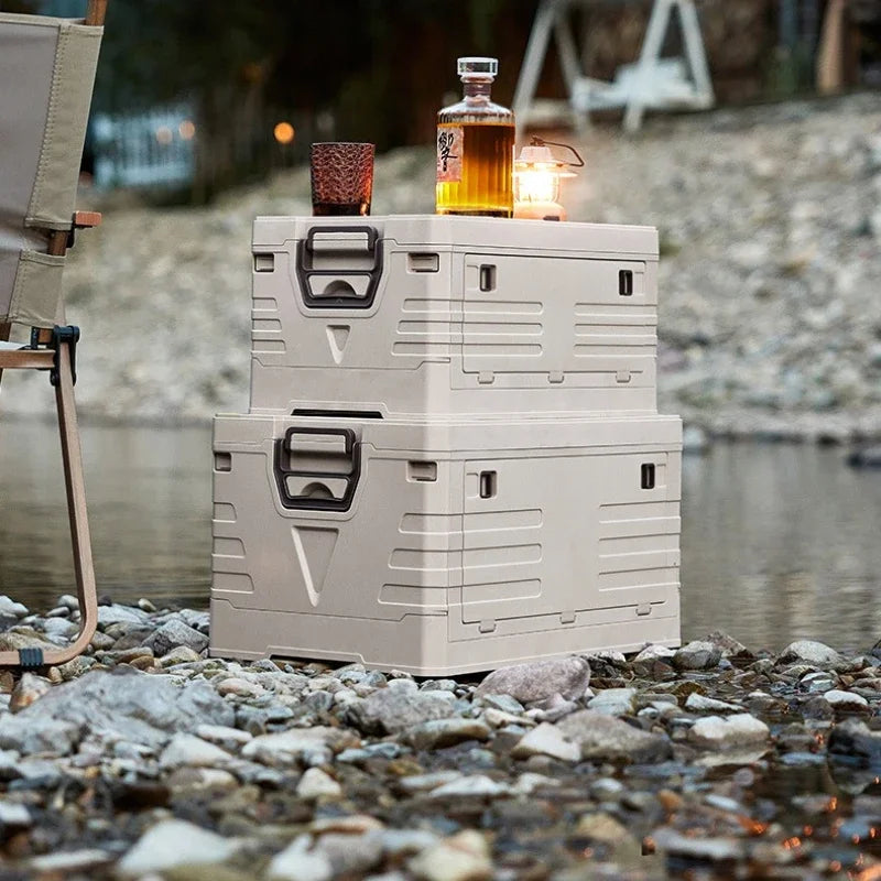 Multi-functional Outdoor storage box Household dustproof portable foldable large camping side door storage box Car finishing box Oasis Select