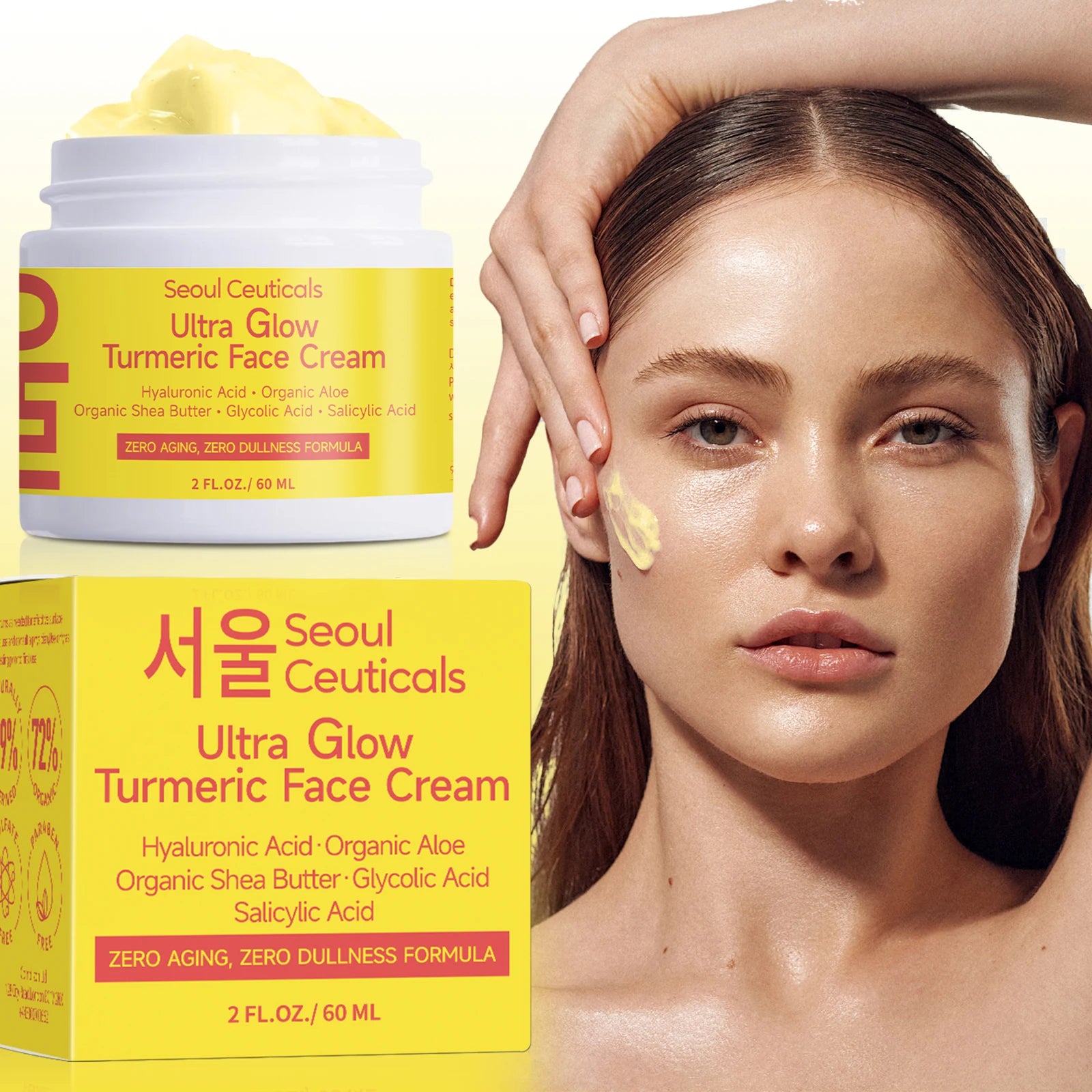 Turmeric Face Moisturizing Cream – Hydrating Glow Daily 60ml Face Moisturizer Cream Oasis Select