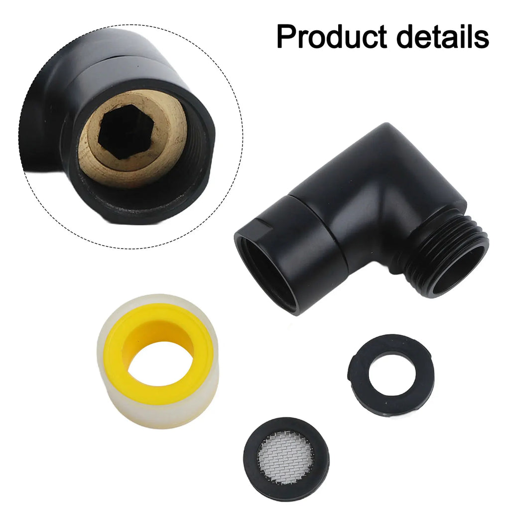 G1/2 Shower Head Elbow Brass Angle Female & Male Thread 90-Degree Hand Shower Top Spray Elbow Bathroom Accessories Oasis Select