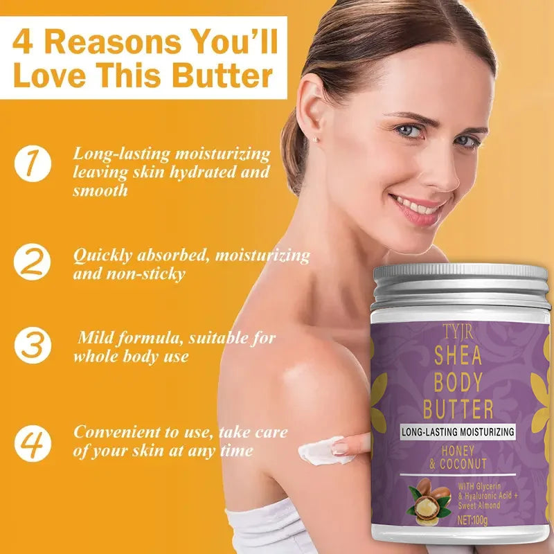 Organic Unrefined Shea Body Butter Oil 100g – Deep Moisture Body Butter Oil Oasis Select