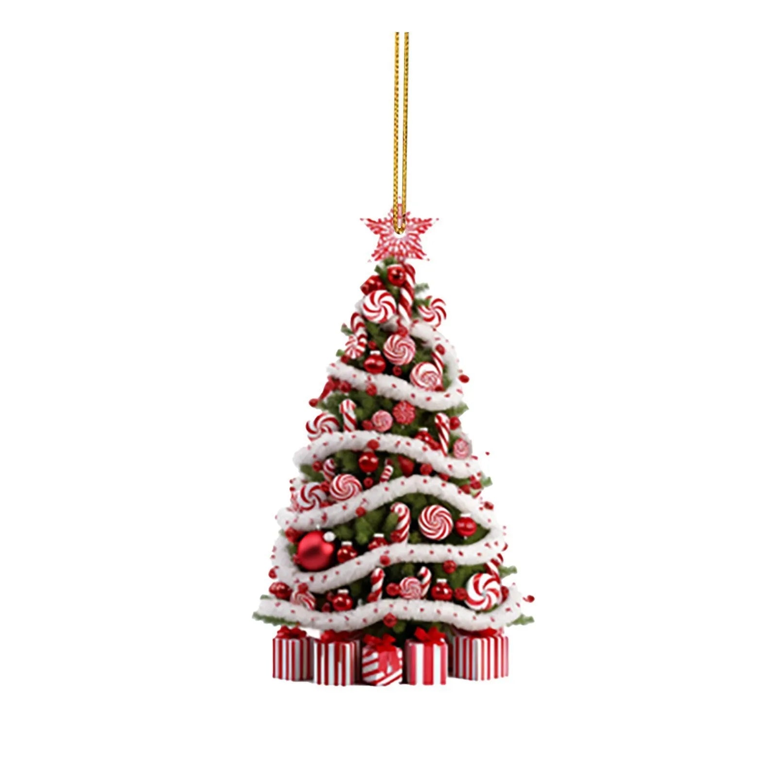 2D Acrylic Christmas Tree Ornament Pendant | 2025 Xmas Decor