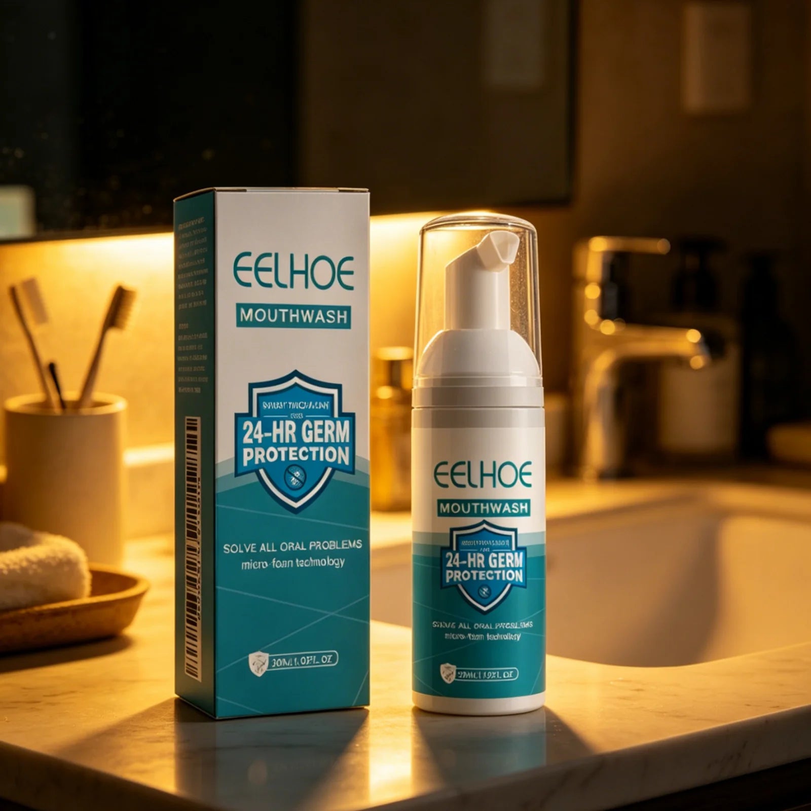 EELHOE Foam Mouthwash – Plaque, Bad Breath & Gum Care 30ml Foam Mouthwash Oasis Select
