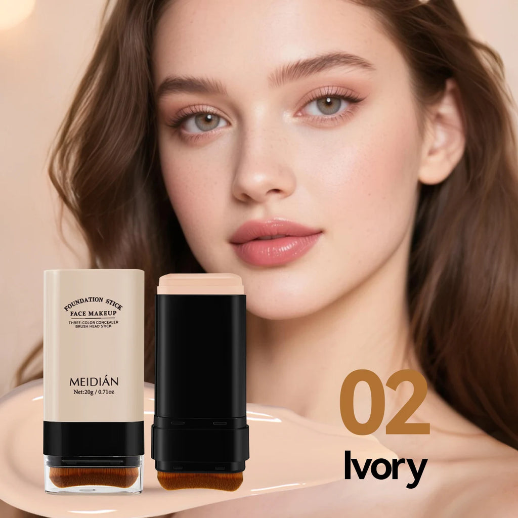 Moisturizing Foundation Stick – Lightweight Long-Lasting Makeup Foundation Stick Oasis Select 02 lvory
