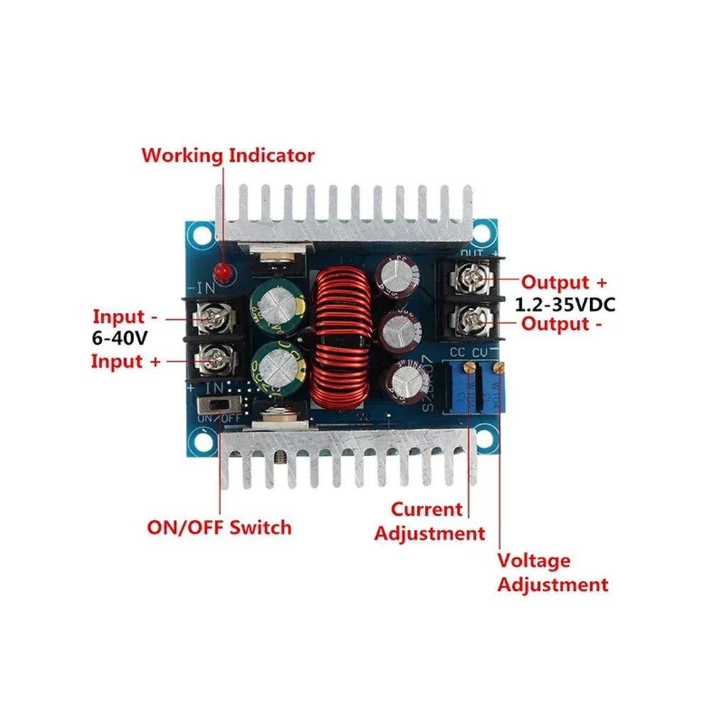 ALLOYSEED 300W 20A DC Buck Converter 6-40V Step Down Module DC Buck Converter Oasis Select