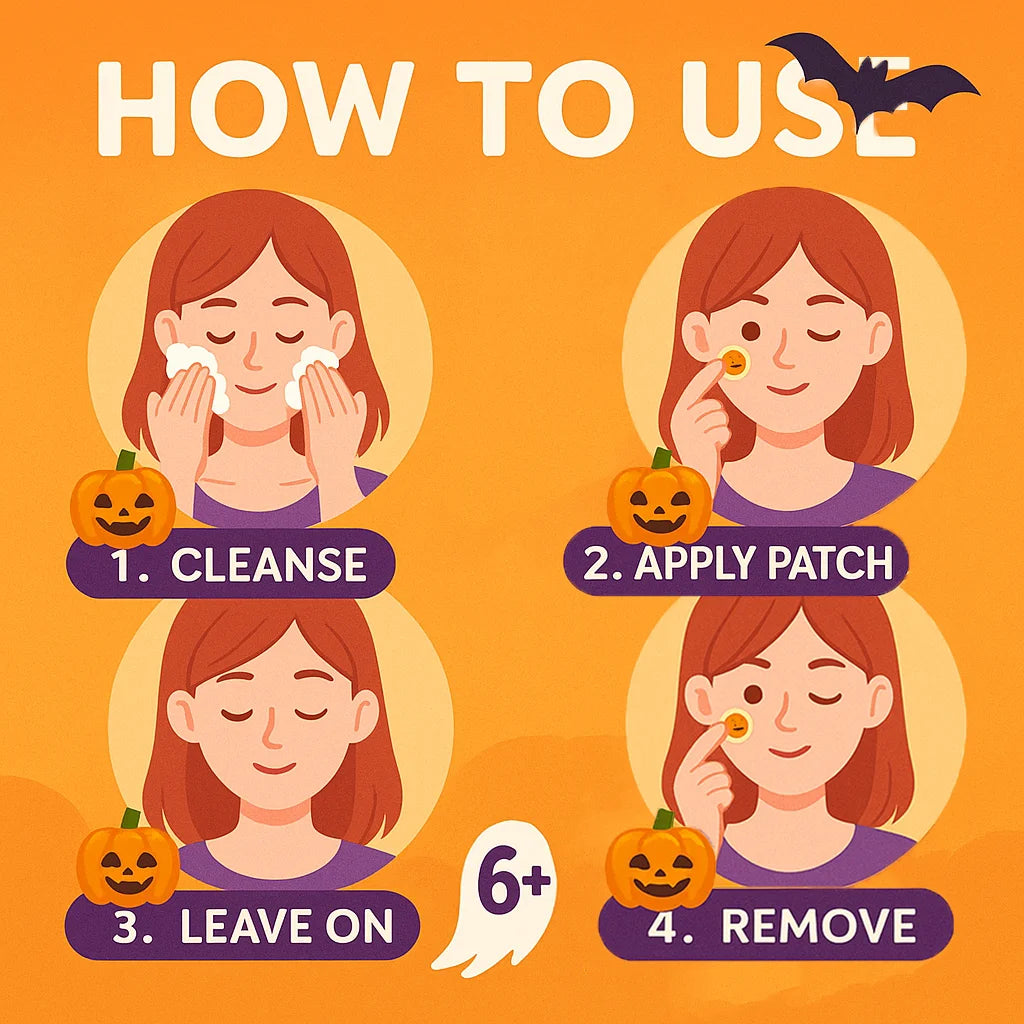 80/48 cute pumpkin model stickers - waterproof to cover facial blemishes, suitable for music festivals and Halloween essentials Oasis Select