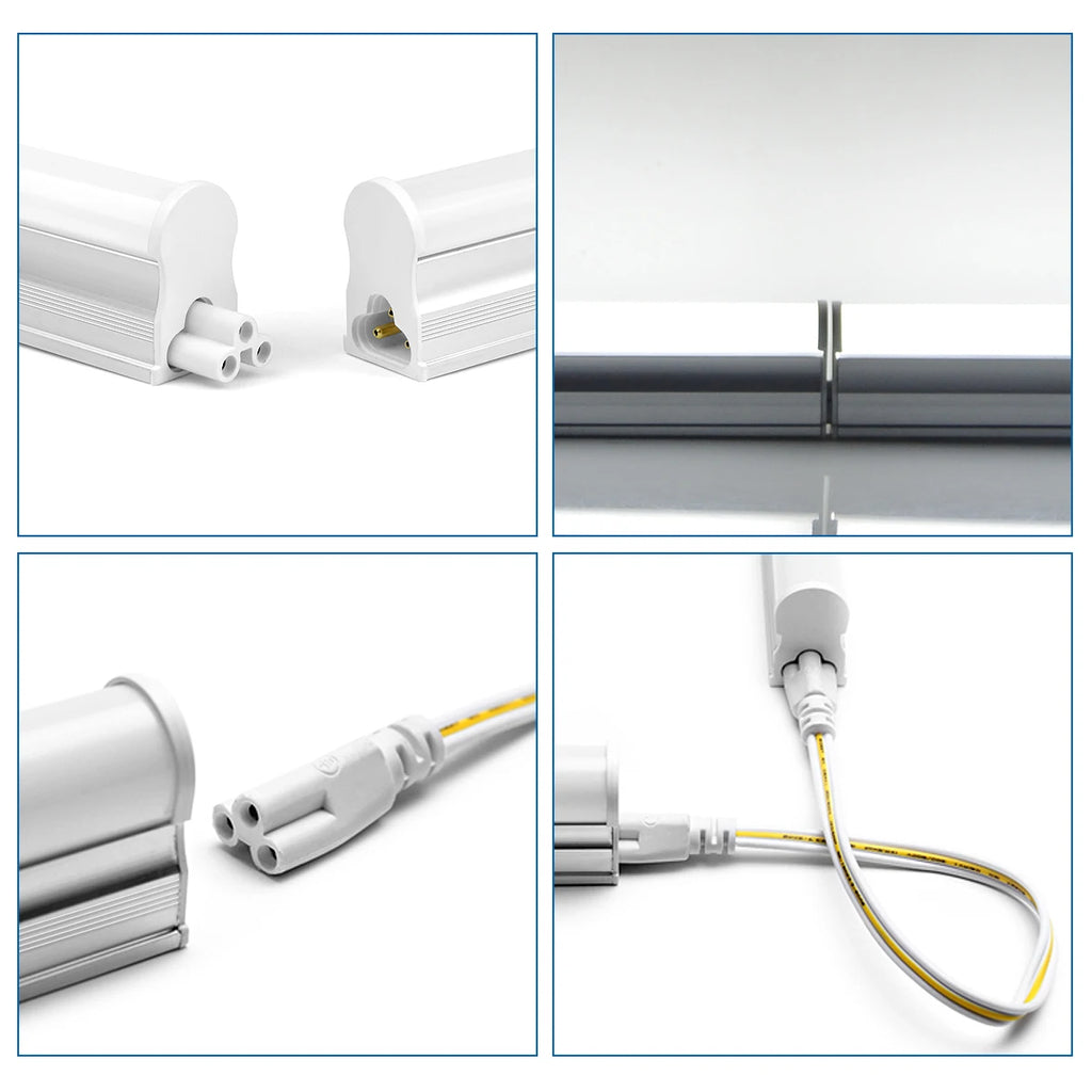 50CM LED Fluorescent Lamp High Quality Aluminum Bar Light T5 T8 LED Tube with AC220V EU Plug Swtich Energy Saving Home Wall Lamp Oasis Select