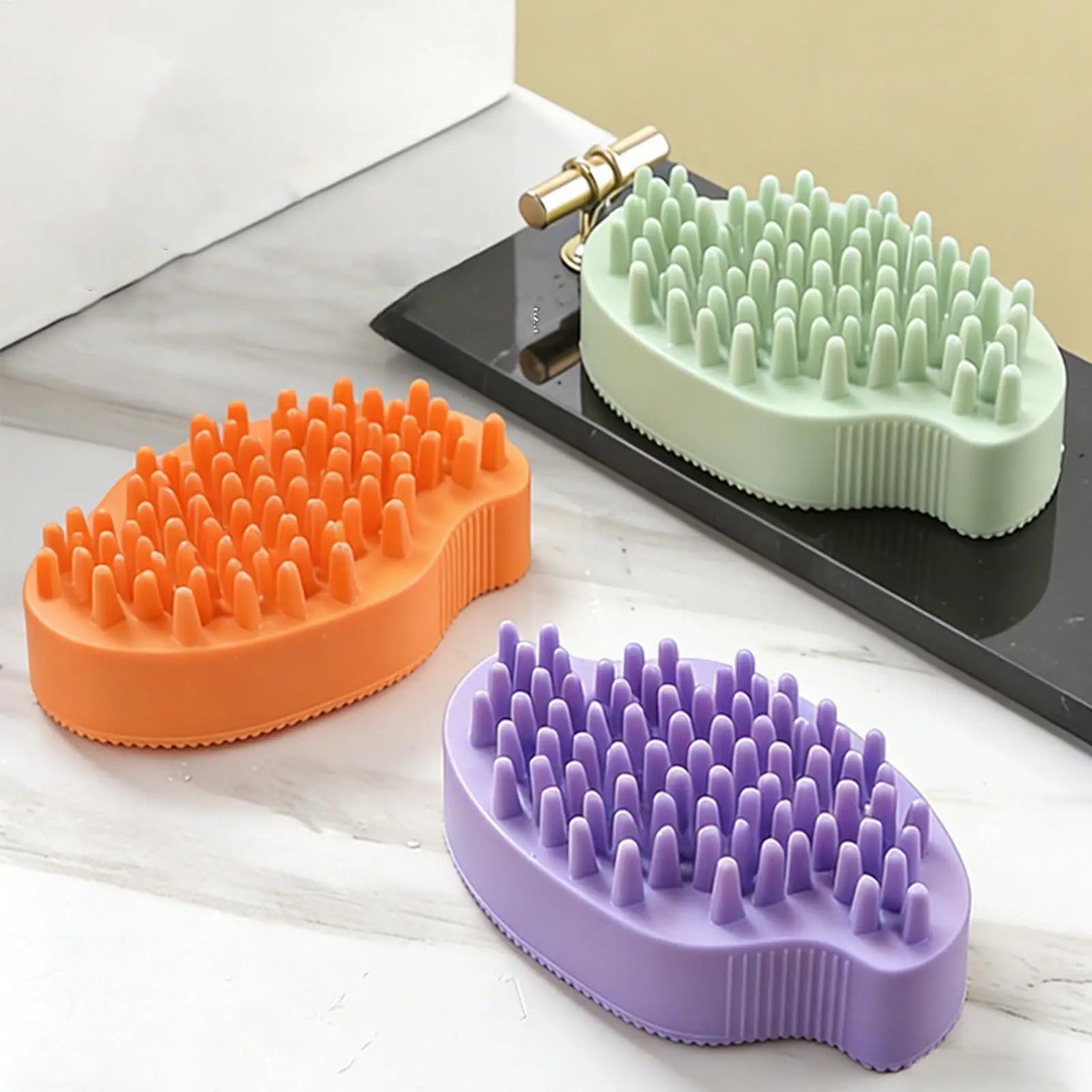 Double-Sided Rubber Pet Grooming Brush for Dogs & Cats