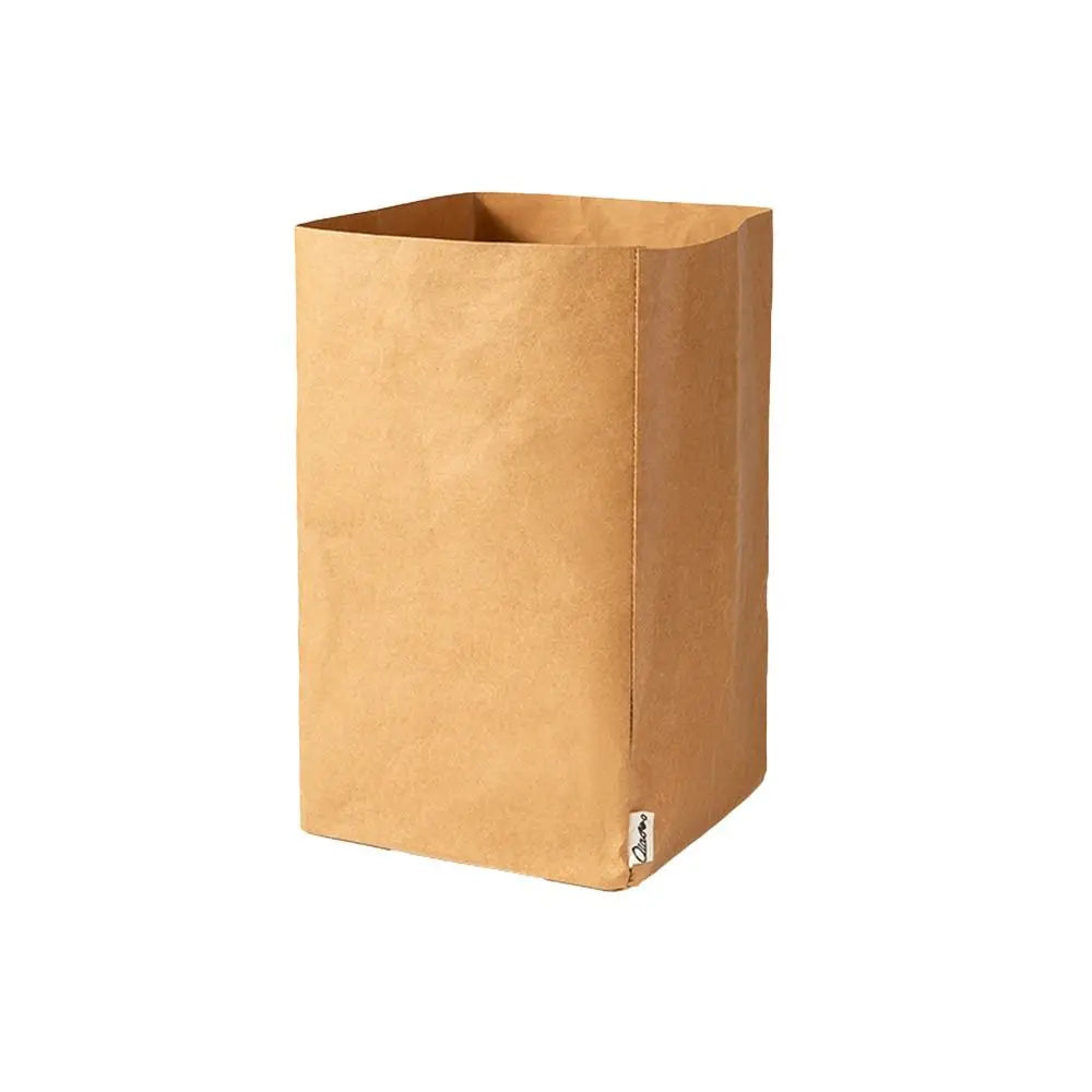 Durable Reusable Kraft Paper Bag Large Capacity Waterproof Packaging Bag Thickened Square Washable Takeaway Bag Home Oasis Select 01-S