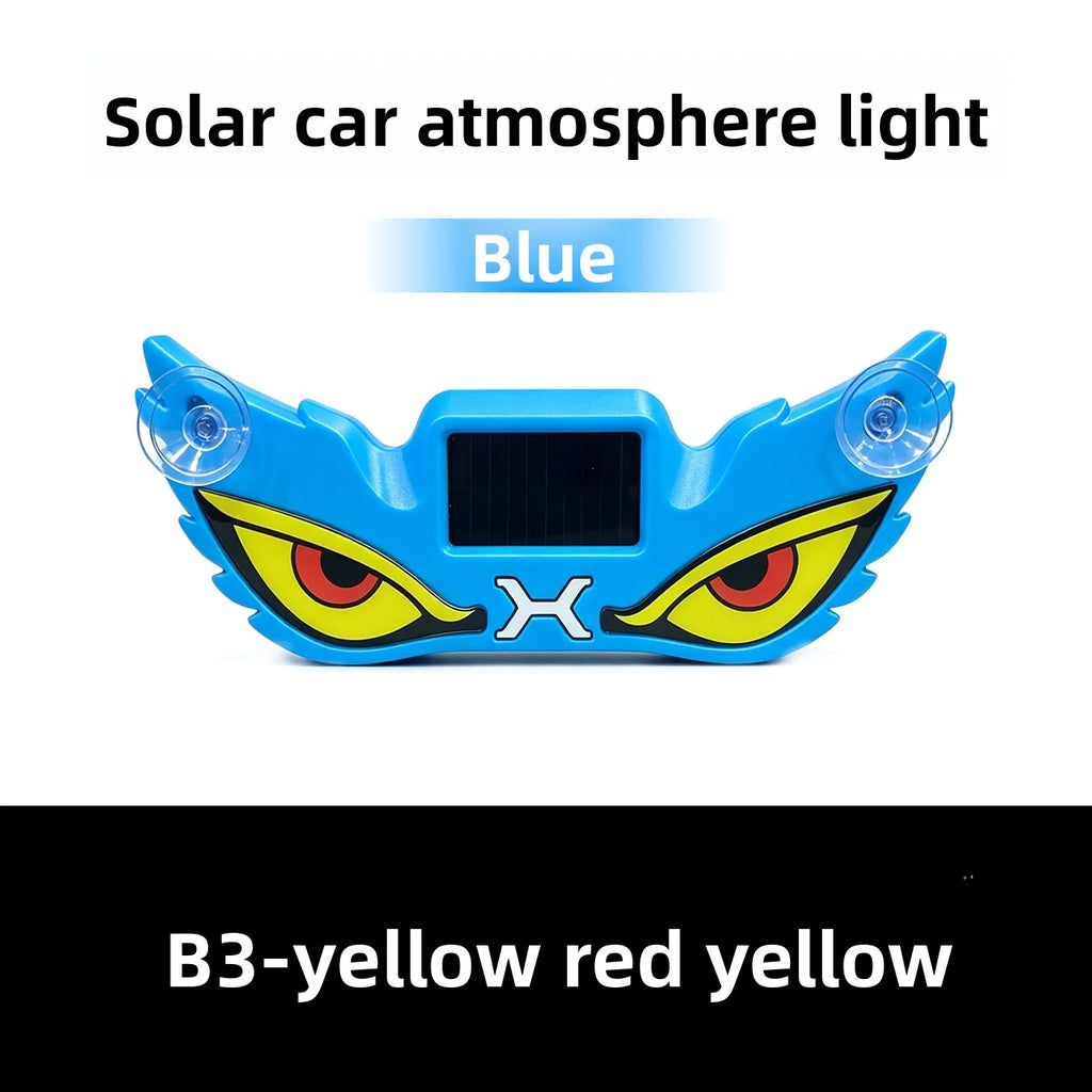 Solar USB Demon Eye LED Car Strobe Light | Suction Cup