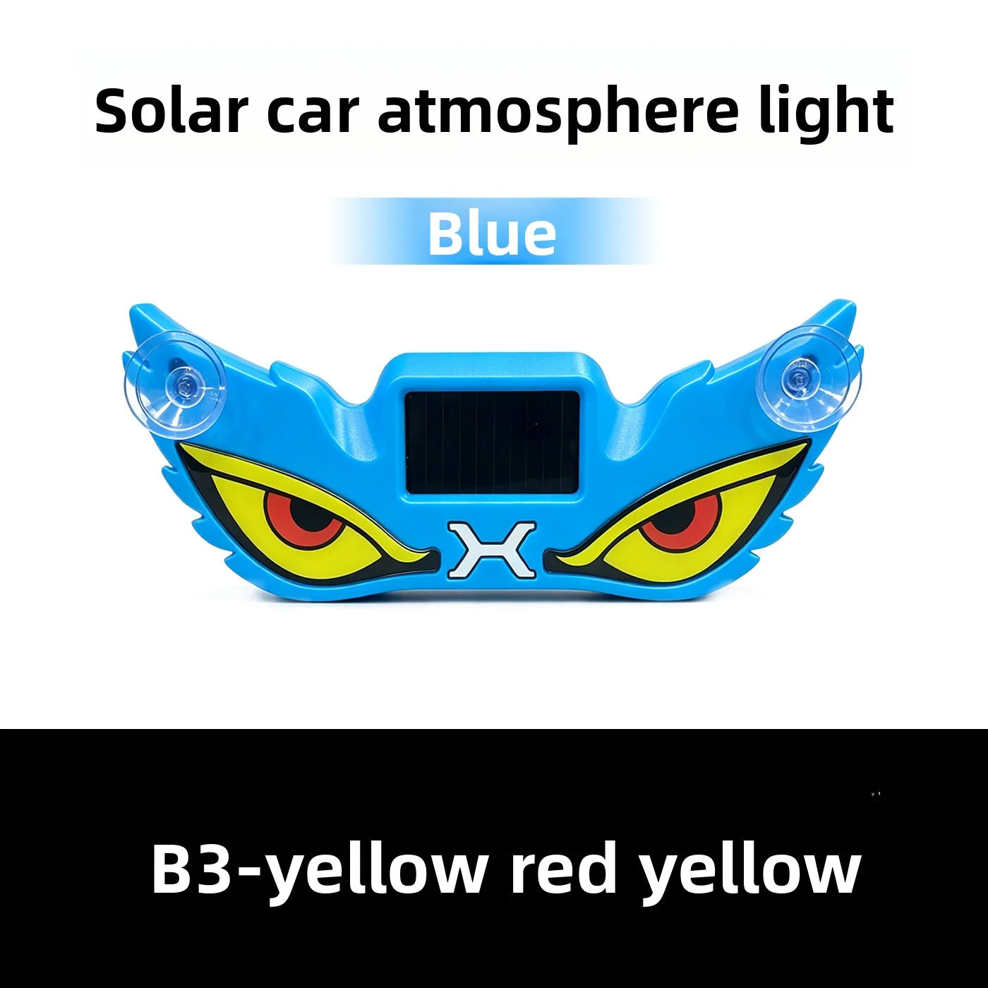 Solar USB Demon Eye LED Car Strobe Light | Suction Cup