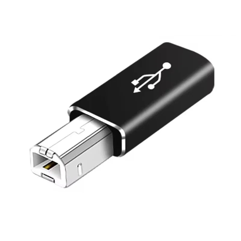 USB Type C Female to USB B Male square Adapter for Scanner Printer Converter USB Transfer for Printer MIDI Controller Keyboard Oasis Select Straight