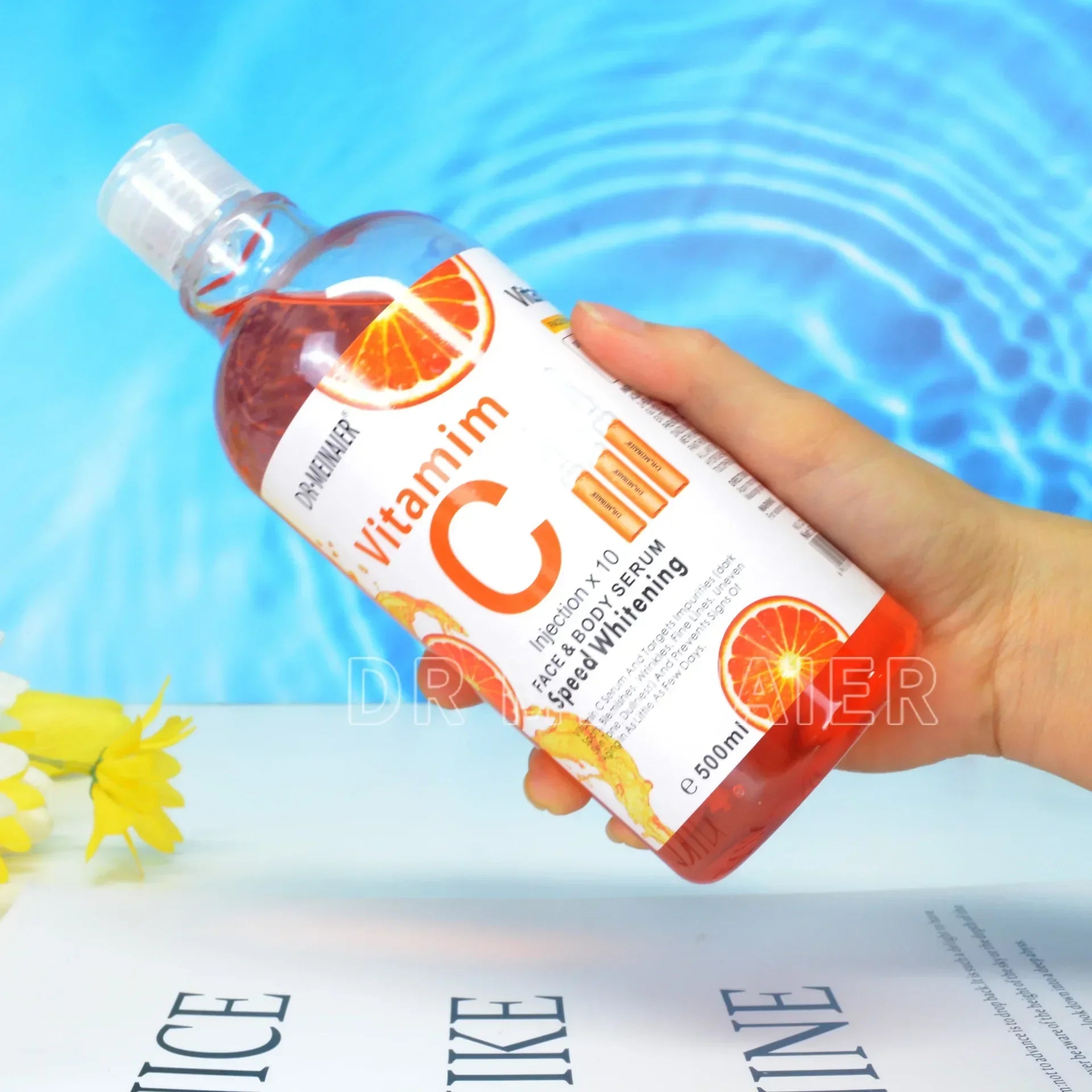 500ml Hyaluronic Acid, Nicotinamide Vitamin C AHA Face Serum Spots Eraser Corrector Whitening Moisturizing Lightening Body Serum Oasis Select