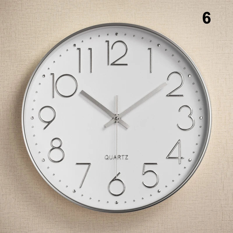 Silent Round Wall Clock | Modern Quartz Home & Office Decor