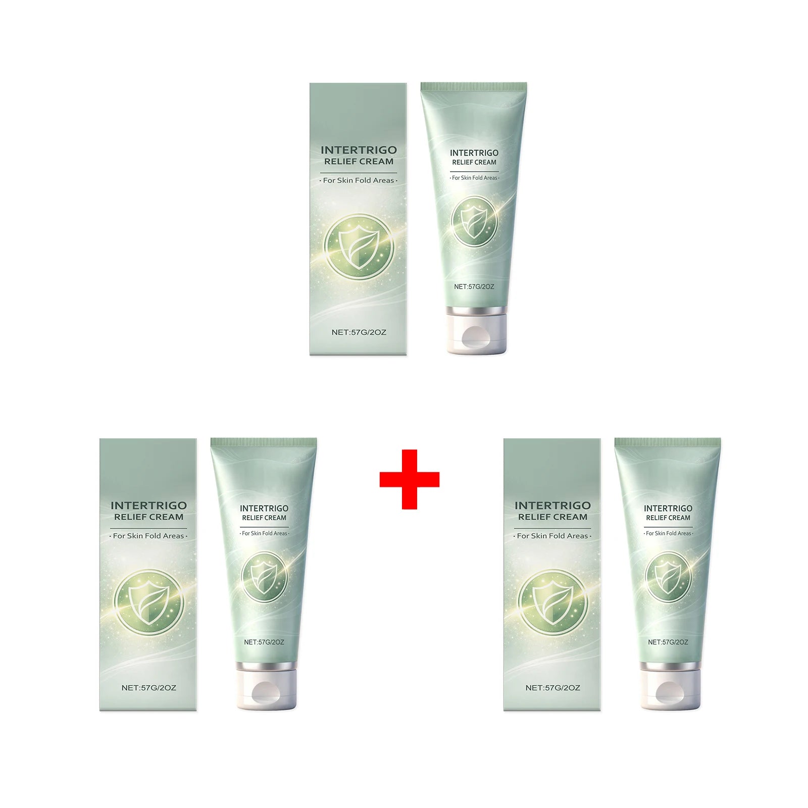 Intertrigo Relief Cream for Body Redness Relief Skin Fold Areas Light Breathable Long Lasting Hydrating Brighten Body Skin Care Oasis Select 3pcs