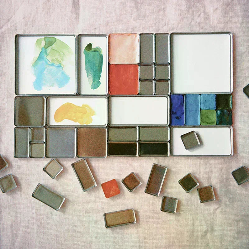 Watercolor Box Packaging Grid 0.5ml/1ml/2ml For Travel Box Magnetic Aluminum Palette Professional Paint Art Supplies Oasis Select