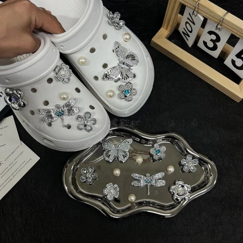 Butterfly Fashion Shoe Accessory Set, decorative shoe buckles, removable, suitable for sandals and flip-flops. Oasis Select