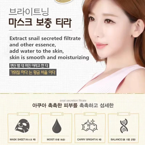 10-Pack Snail Mucin Sheet Masks – Moisturizing & Oil Control Sheet Face Mask Oasis Select