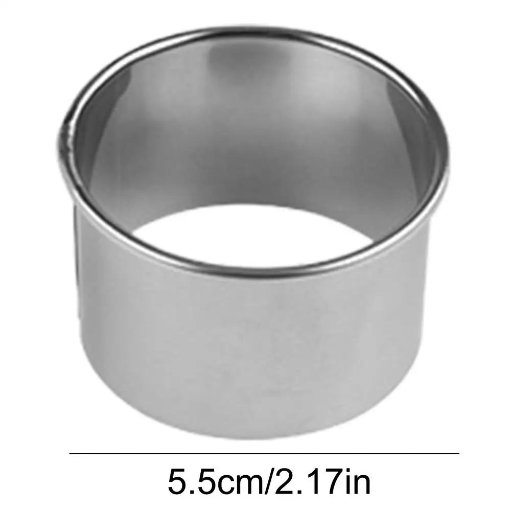 Round Mousse Mold Stainless Steel Reusable Biscuits Cookie Cutter DIY Pastry Baking Circle Ring Mold Baking Tool Bakeware Oasis Select 5.5cm