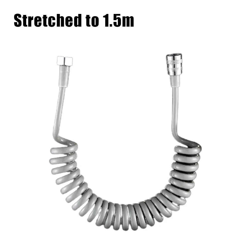Bathroom Pipe Shower Hose Home Use Water Plumbing 1.5M/2M Accessory Bidet Flexible PU Replacement Sprayer Spring Oasis Select Gray 1.5M China Mainland