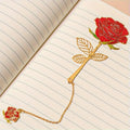 1 Piece of Exquisite Metal Rose Bookmark, Light Luxury Design Hollowed Out Bookmark, Perfect Gift for Teachers Oasis Select Gold