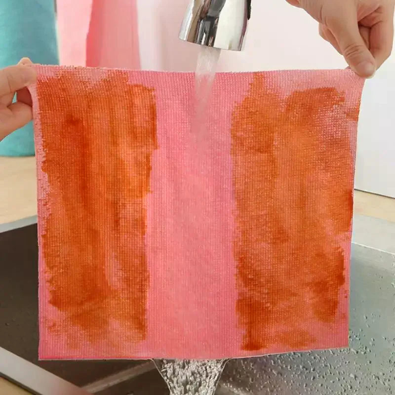 Reusable Lint-Free Microfiber Cleaning Cloths, Super Absorbent Towels, Quick-Dry Kitchen Towels, 1 Roll, 20Pcs Oasis Select