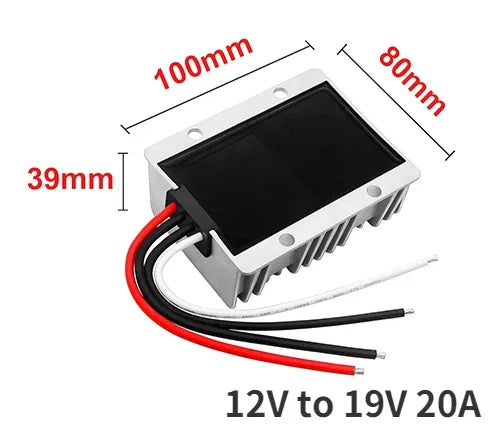 12V to 19V 1A-20A Stabilizer DC to DC Converter Boost Step Up Power Converter 12 Volt to 19 Volt Car Laptop Power Supply 9V-13V Oasis Select 12V to 19V 20A