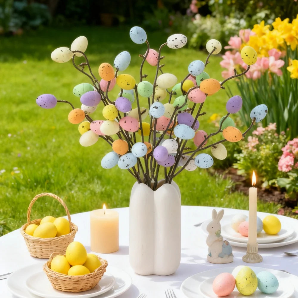Easter Egg Flower Branch DIY Spring Tree Decoration | Rabbits