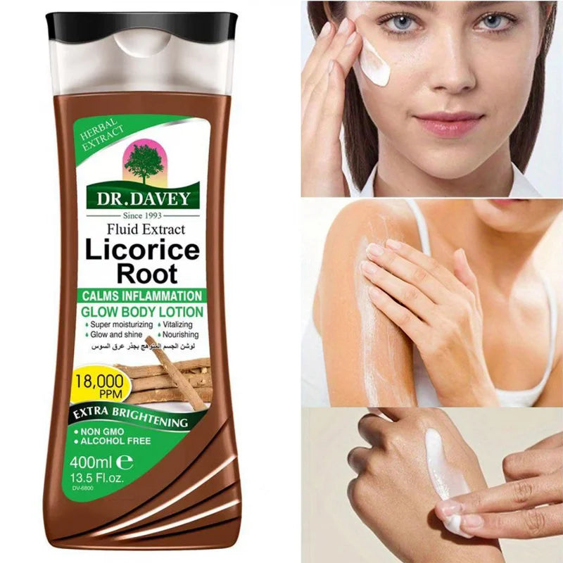 DR.DAVEY Licorice Root Body Lotion – Moisturizing, Non-Greasy