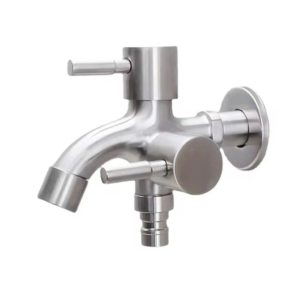 Dual Outlet Faucet – 1 Inlet 2 Outlets, Bidet & Washing Machine