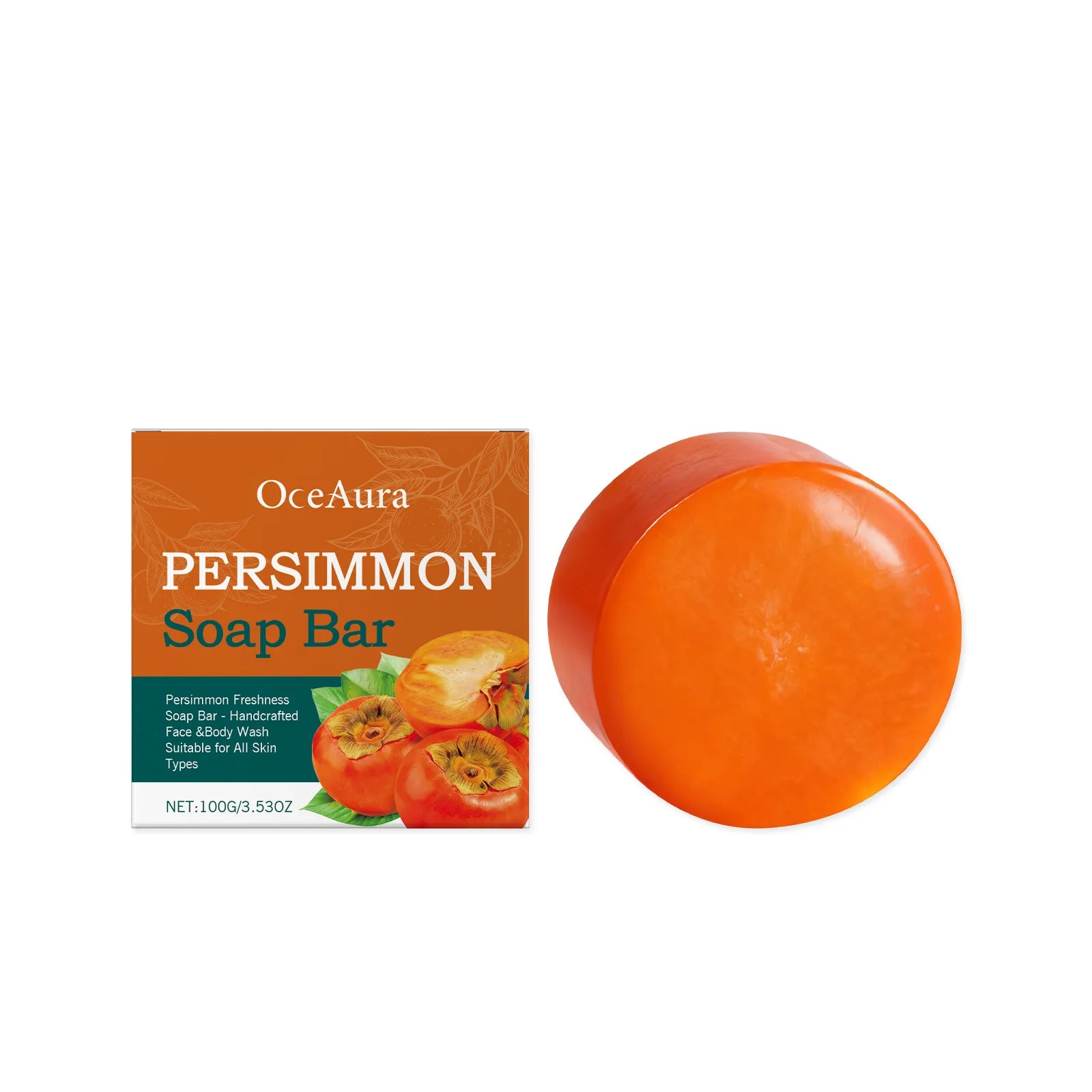 Anti-sagging Persimmon Moisturizing Cleansing Soap Firms Skin Gently Cleanses Body Smooths Skin Daily Moisturizing Soap Oasis Select 100g boxed