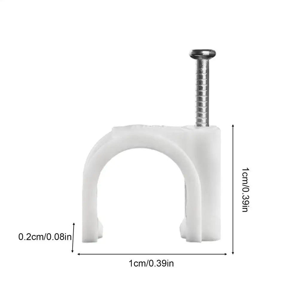 Plant Clips 100pcs Climbing Plants Outdoor Support for Indoor Outdoor Garden Brick Multifunctional Cable Wire Clips Fixing clip Oasis Select White 1PC