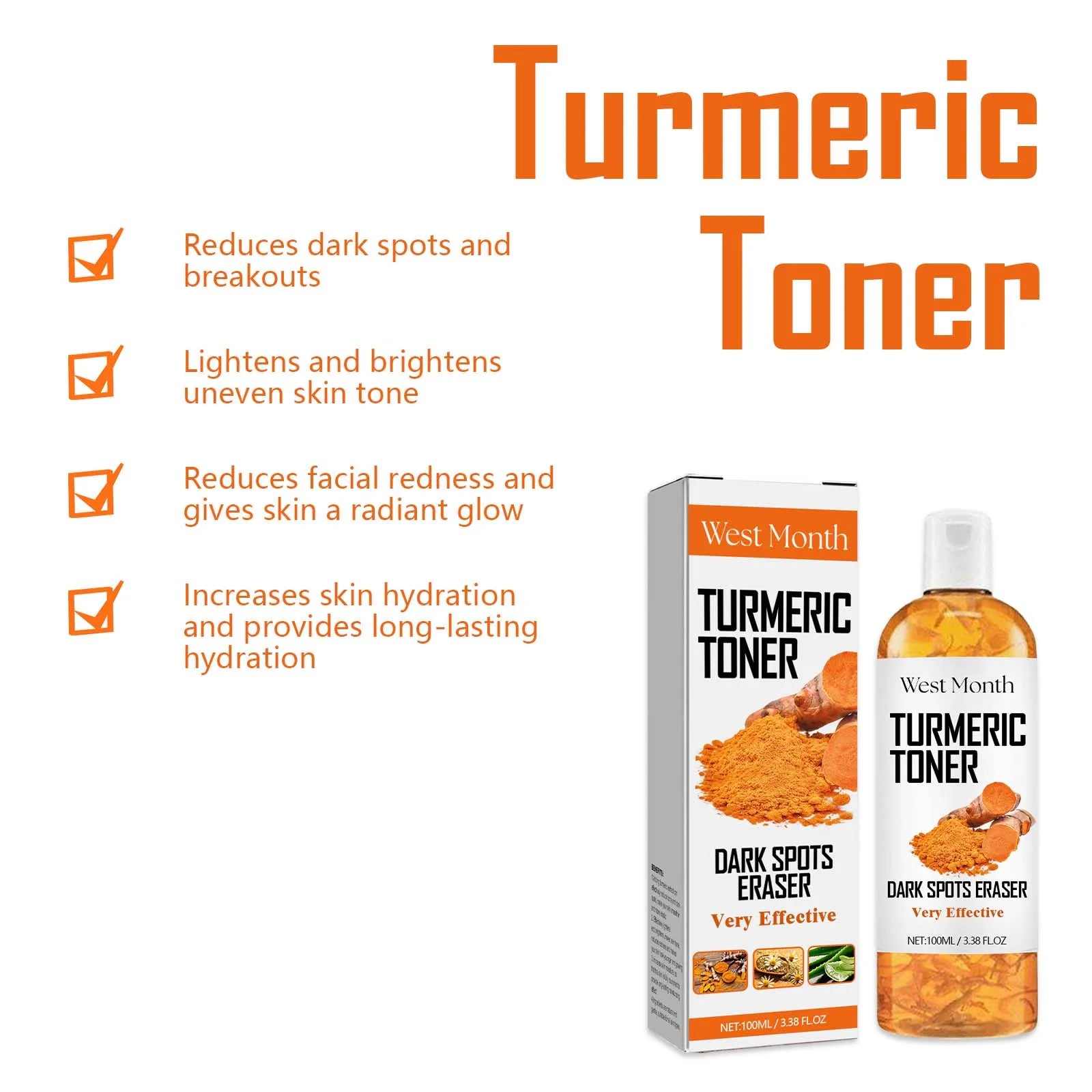 Turmeric Face Toner – Dark Spot Corrector & Brightener 100ml Brightening Face Toner Oasis Select