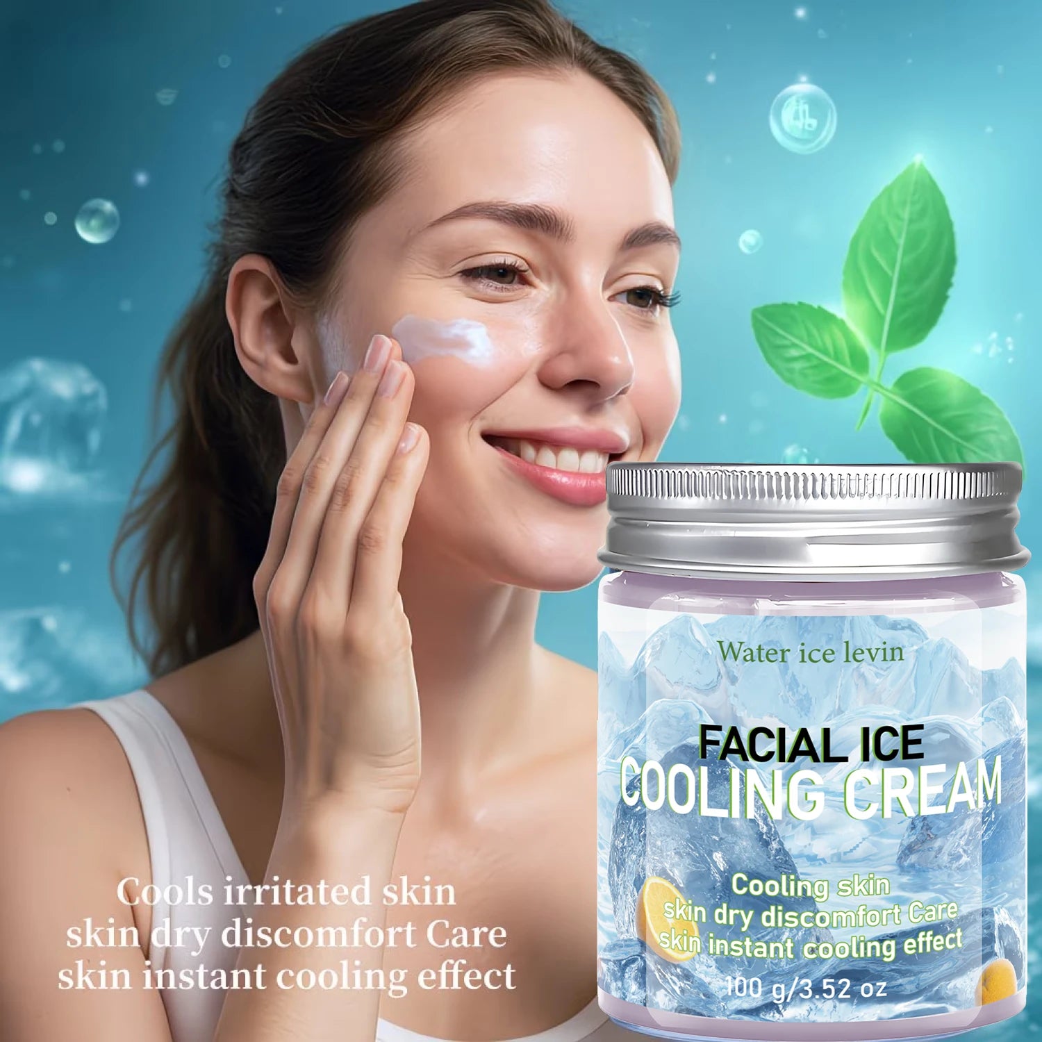 Collagen Ice Cooling Face Cream – Hydrating Dry Skin Daily Collagen Face Cream Oasis Select