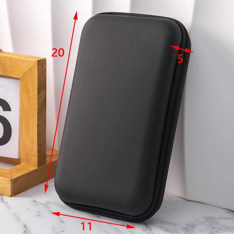 Artificial Leather Earphone Charger Case Data Cable U Disk Organizer Portable Mini 3C Hard Shell Digital Gadgets Storage Bag Oasis Select 20x11x5