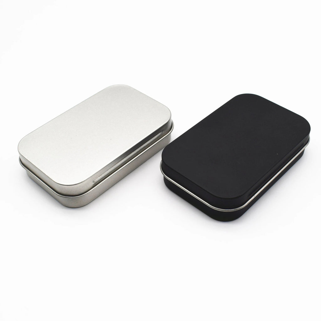 Mini Hinged Tin Box – Small Rectangular Metal Storage Container