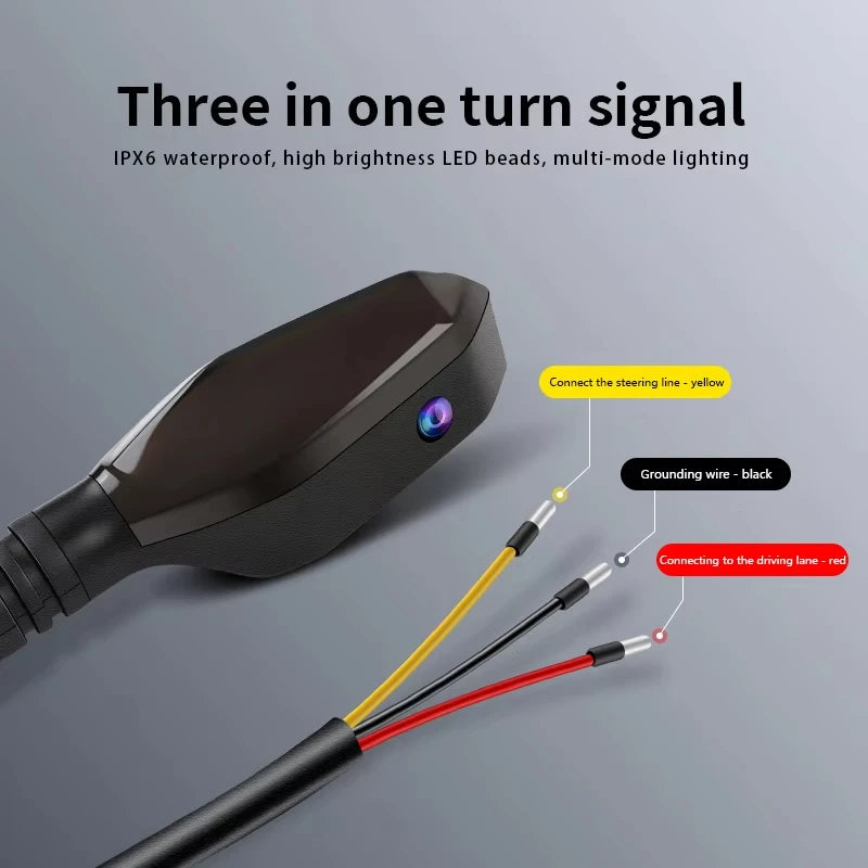 Motorcycle LED Turn Signals – Arrow Projection & 27 RGB Modes